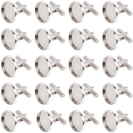 24Pcs Brass Cufflinks KK-SC0006-41-1