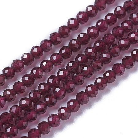 Natural Garnet Beads Strands X-G-F596-03-4mm-1