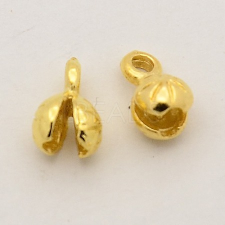 Brass Bead Tips X-KK-N0002-04G-1
