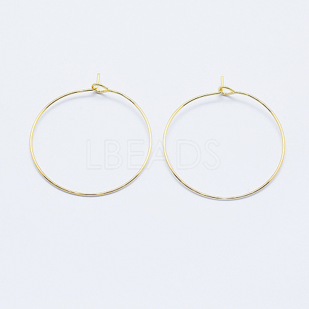 Long-Lasting Plated Brass Hoop Earrings Findings LS-KK-K204-179G-NF-1