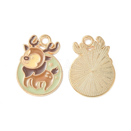 Christmas Alloy Enamel Pendants ENAM-D047-07G-07-1