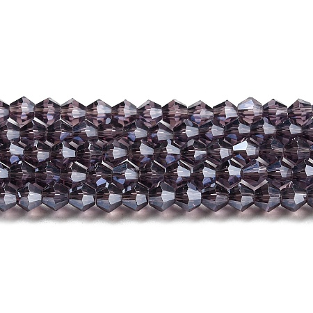 Transparent Electroplate Glass Beads Strands EGLA-A039-T2mm-A04-1