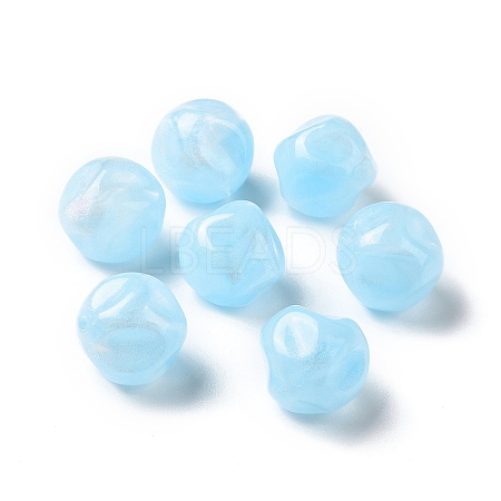 Opaque Acrylic Beads OACR-E014-16B-1