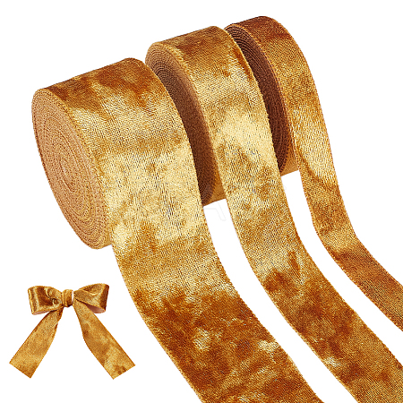 15 Yards 3 Styles Polyester Single Face Velvet Ribbons SRIB-BC0001-31B-1