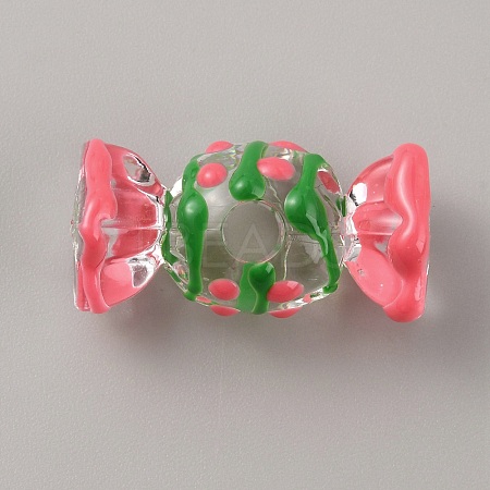 Transparent Acrylic European Beads TACR-TAC0006-03D-1