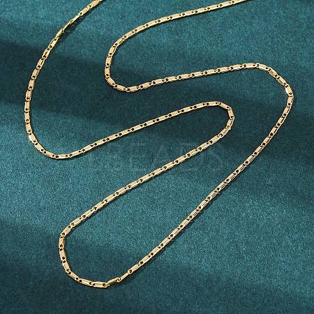 Long-Lasting Plated Brass Link Chain Necklaces NJEW-K112-14G-NF-1