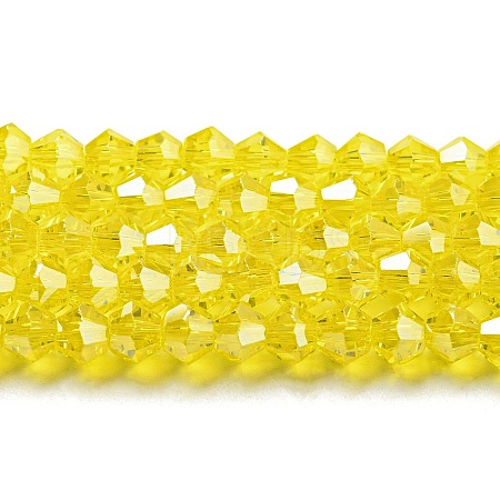 Transparent Electroplate Glass Beads Strands GLAA-F029-2mm-C21-1