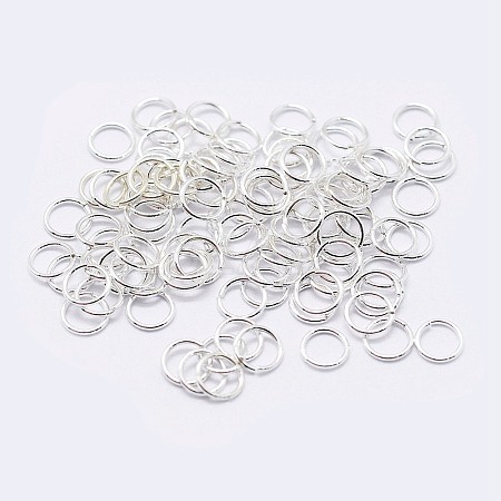 925 Sterling Silver Saw Cut Open Jump Rings STER-F036-02S-0.6x6mm-1