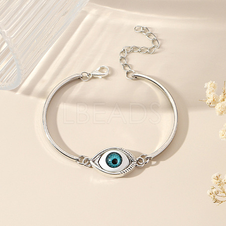 Acrylic Blue Evil Eye Link Bracelets NB0152-1