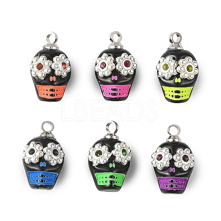 Halloween Opaque Acrylic & Alloy Pendants PALLOY-JF05969-01-1