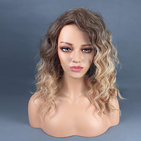 Fashion Women Shoulder Length Curly Ombre Wigs OHAR-L010-003-1