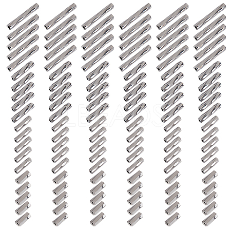 2000Pcs 4 Styles Glass Twisted Bugle Beads SEED-GO0001-09C-1
