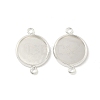 Flat Round Brass Connector Cabochon Settings KK-K414-13D-S-1