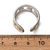 304 Stainless Steel Double Color Cuff Rings RJEW-S635-01GP-U-3