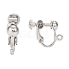 Brass Screw On Clip-on Earring Dangling Charms Pendants Setting Findings KK-M019-01P-3