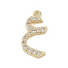 Rack Plating Brass Micro Pave Clear Cubic Zirconia Pendants KK-A224-03J-G-1