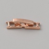 Brass Fold Over Clasps KK-WH0079-109A-RG-1