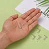 Anti-Tarnish Rhodium Plated 925 Sterling Silver Dangle Stud Earing Settings X-STER-K038-008P-5