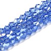 Transparent Electroplate Glass Beads Strands EGLA-A039-T3mm-B07-1