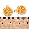 Fruit Alloy Enamel Charms PALLOY-S058-01LG-09-3