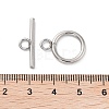 Non-Tarnish 304 Stainless Steel Ring Toggle Clasps X1-STAS-A092-09H-P-3