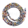 Electroplate Glass Beads Strands X-EGLA-S192-001B-A02-2