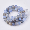 Natural Striped Agate/Banded Agate Beads Strands G-S359-046-2