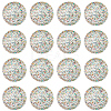 50Pcs Flat Round Glitter Powder Transparent Acrylic Loose Leaf Ring Round Binder Discs DIY-CP0012-15-6