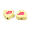 Spray Painted Maple Wood Beads WOOD-Q030-88A-3
