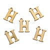 304 Stainless Steel Alphabet Charms STAS-H122-H-AB-2
