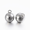Tarnish Resistant 304 Stainless Steel Sphere Charms STAS-H394-12P-2