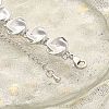 Brass Flat Round Links Bracelets for Women KK-B124-11P-3