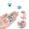 50Pcs 10 Colors Handmade Lampwork Beads LAMP-WR0001-01-3