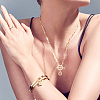 304 Stainless Steel Letter Pendant Necklaces NJEW-LP0001-52G-G-4