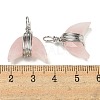 Natural Rose Quartz Copper Wire Wrapped Pendants G-B079-01P-02-3