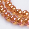 Electroplate Glass Beads Strands GLAA-K025-FR-10mm-A-4