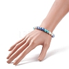 Glass Pearl Round Beaded Stretch Bracelet for Women BJEW-JB08532-3