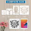 9Pcs Christmas Light Ball PET Hollow Out Drawing Painting Stencils DIY-MA0006-28-4