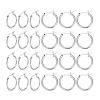 12 Pairs Brass Hoop Earrings for Women EJEW-PH0001-42-6
