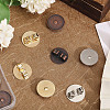 CHGCRAFT 12Pcs 3 Colors Alloy Bolo Tie Slides Clasp Cabochon Settings FIND-CA0008-91-4