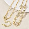 Brass Pave Cubic Zirconia Flower Pendant Necklaces NJEW-C121-04D-01G-1