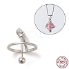 Anti-Tarnish Rhodium Plated 925 Sterling Silver Locket Style Planet Pinch Bails LS-STER-NH0001-55C-P-1