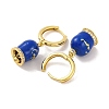 Bell Brass & Enamel Hoop Earrings for Women EJEW-U015-25G-D-2