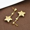 304 Stainless Steel Dangle Stud Earrings EJEW-P325-04A-G-3