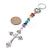 Tibetan Style Alloy Keychains KEYC-JKC00552-01-2