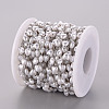 Handmade ABS Plastic Imitation Pearl Beaded Chains STAS-T052-39P-4