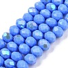 Electroplate Opaque Solid Color Glass Beads Strands EGLA-A044-P6mm-L17-1