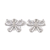 Brass Micro Pave Clear Cubic Zirconia Charms KK-L212-14P-1