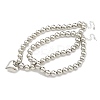 2Pcs 2 Styles Alloy Heart Pendant Necklaces Set NJEW-P319-02P-6