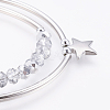 Electroplate Glass Beads 2 Wrap Bracelets BJEW-JB03472-01-2